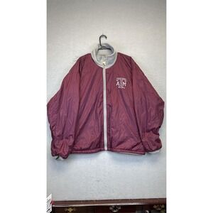 Vintage Texas A&M Aggies Jacket Mens Large Maroon Gray Football Pro Player 90s